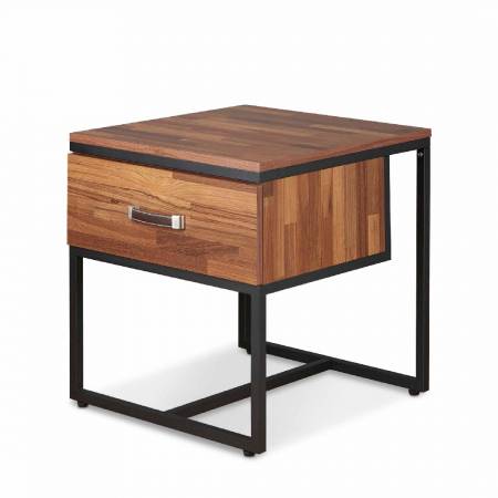 Odkládací stolek s estetickým liniovým stylem.